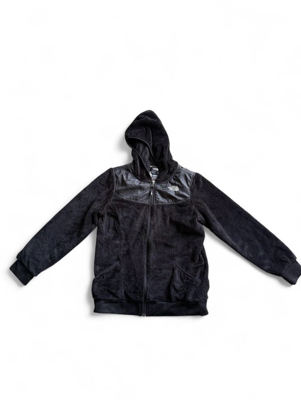 The North Face Kids Black Sherpa Hooded Zip Jacket